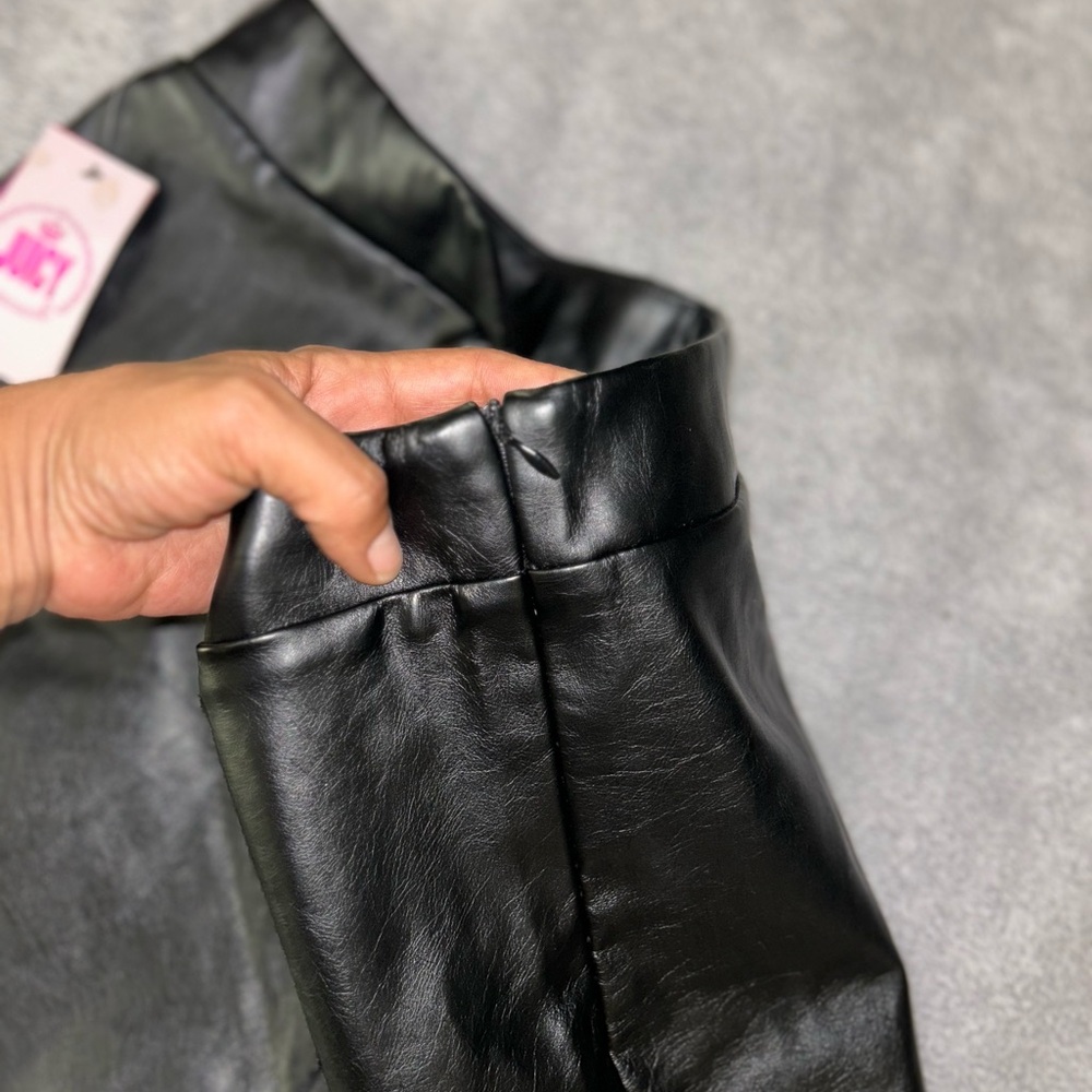 Juicy Couture Black Faux Leather Mini Skirt - Picture 4 of 4
